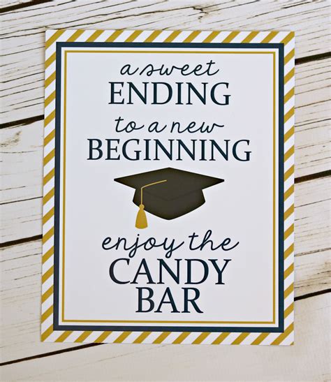 Free Printable Graduation Candy Buffet Signs